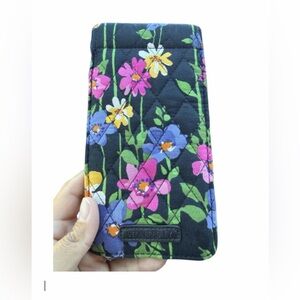 Vera Bradley Wildflower Glasses Case - Black and Multicolor